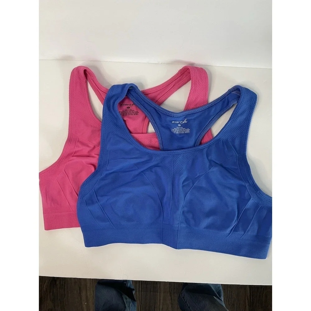 women's exert tek sports bra, fitness sports bra, yoga bra size‎ XL pair of 2